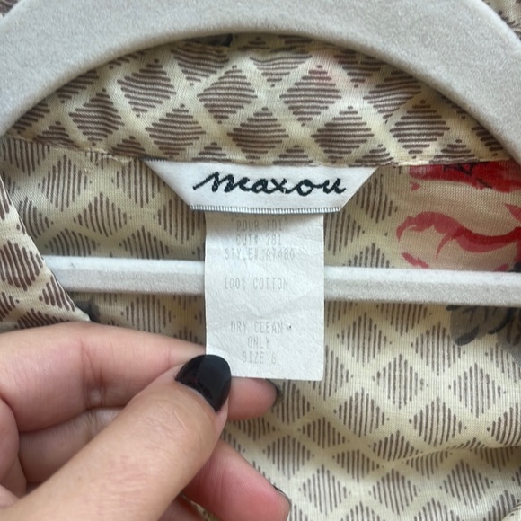 Vintage 3/4 sleeve rose button down - Picture 5 of 5